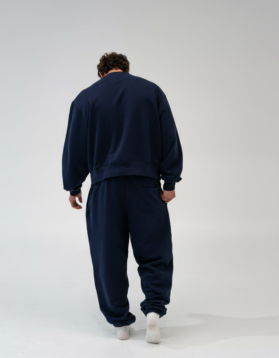 Lounge Track Pant Cuffed - NAVY