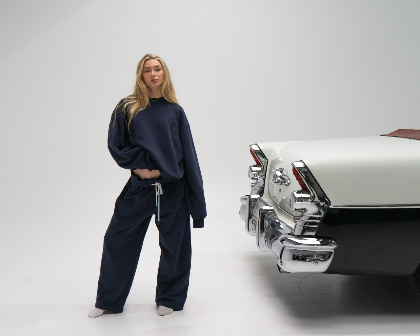 Lounge Track Pant Straight Leg - NAVY