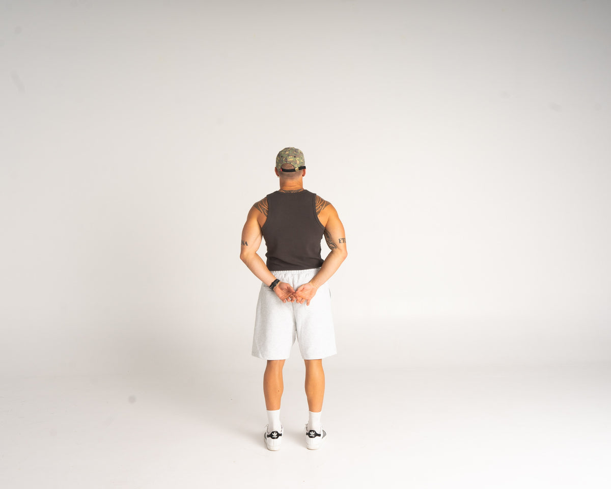 Ribbed Tank - Charcoal
