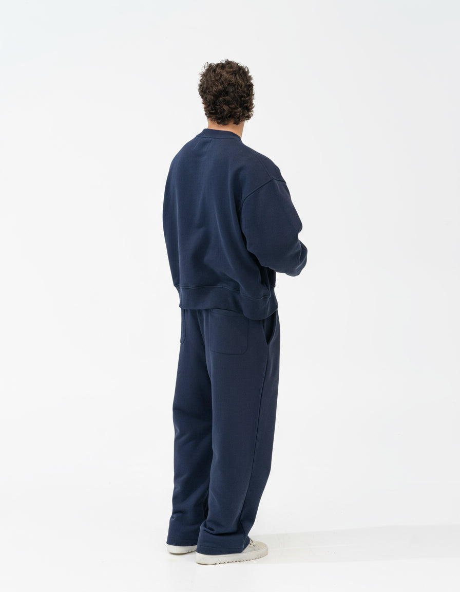 Lounge Track Pant Straight Leg - NAVY