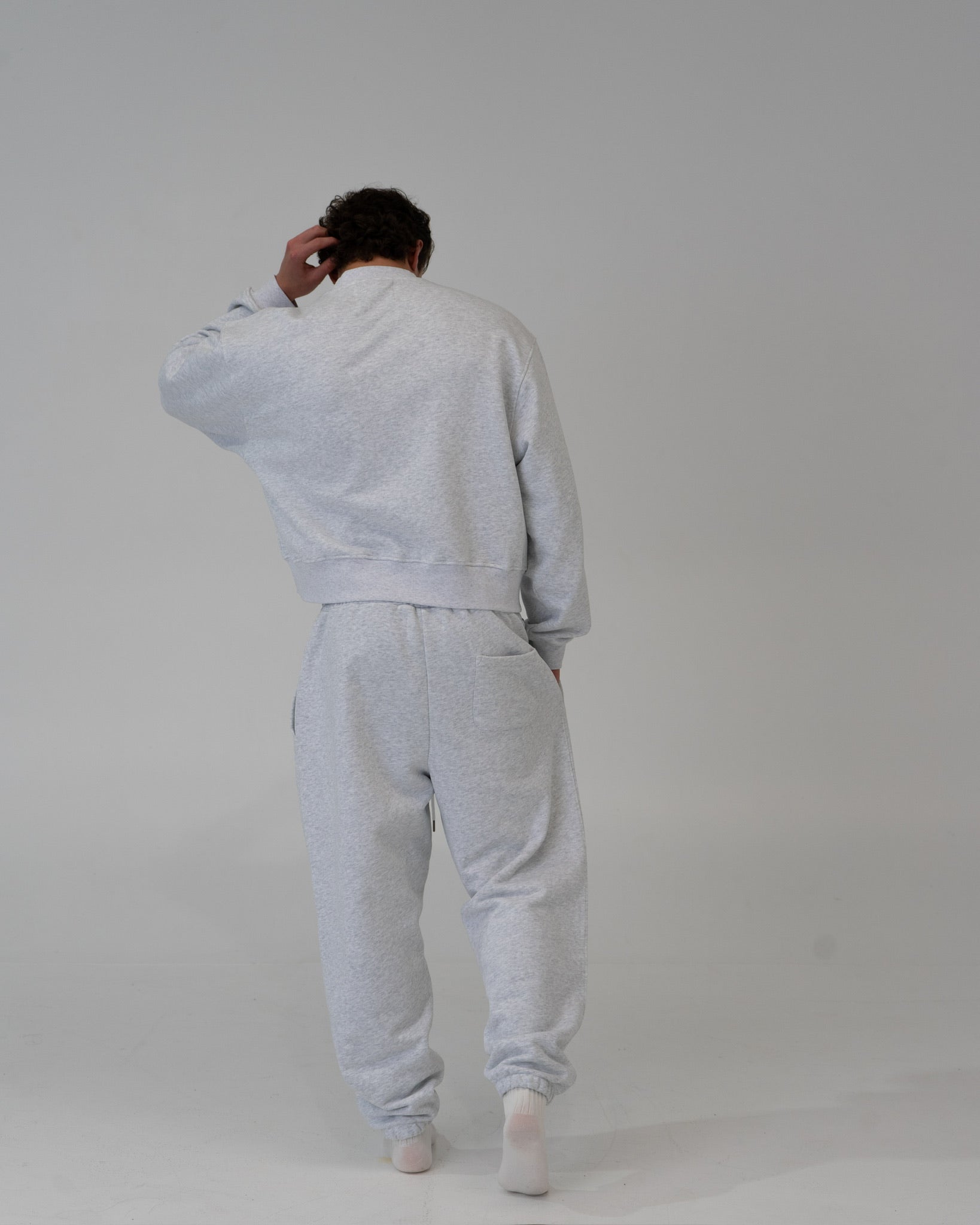 Lounge Track Pant Cuffed - LIGHT GREY