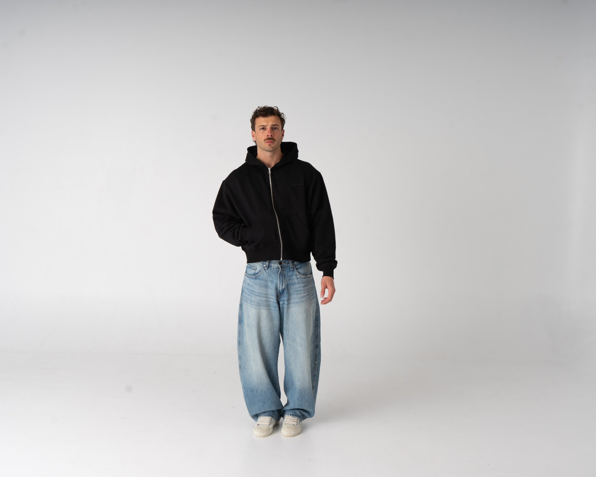 Lounge Zipped Hoodie - BLACK
