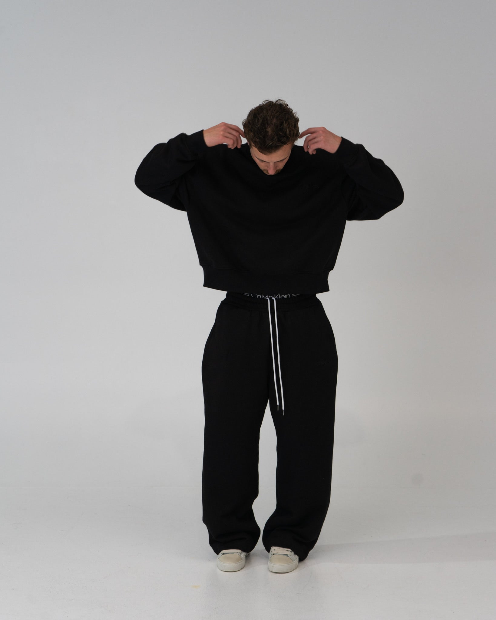 Lounge Track Pant Straight Leg - BLACK