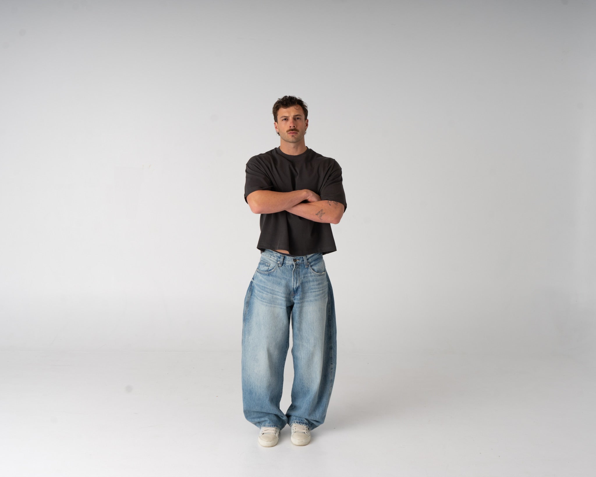 Cropped Tee - Charcoal