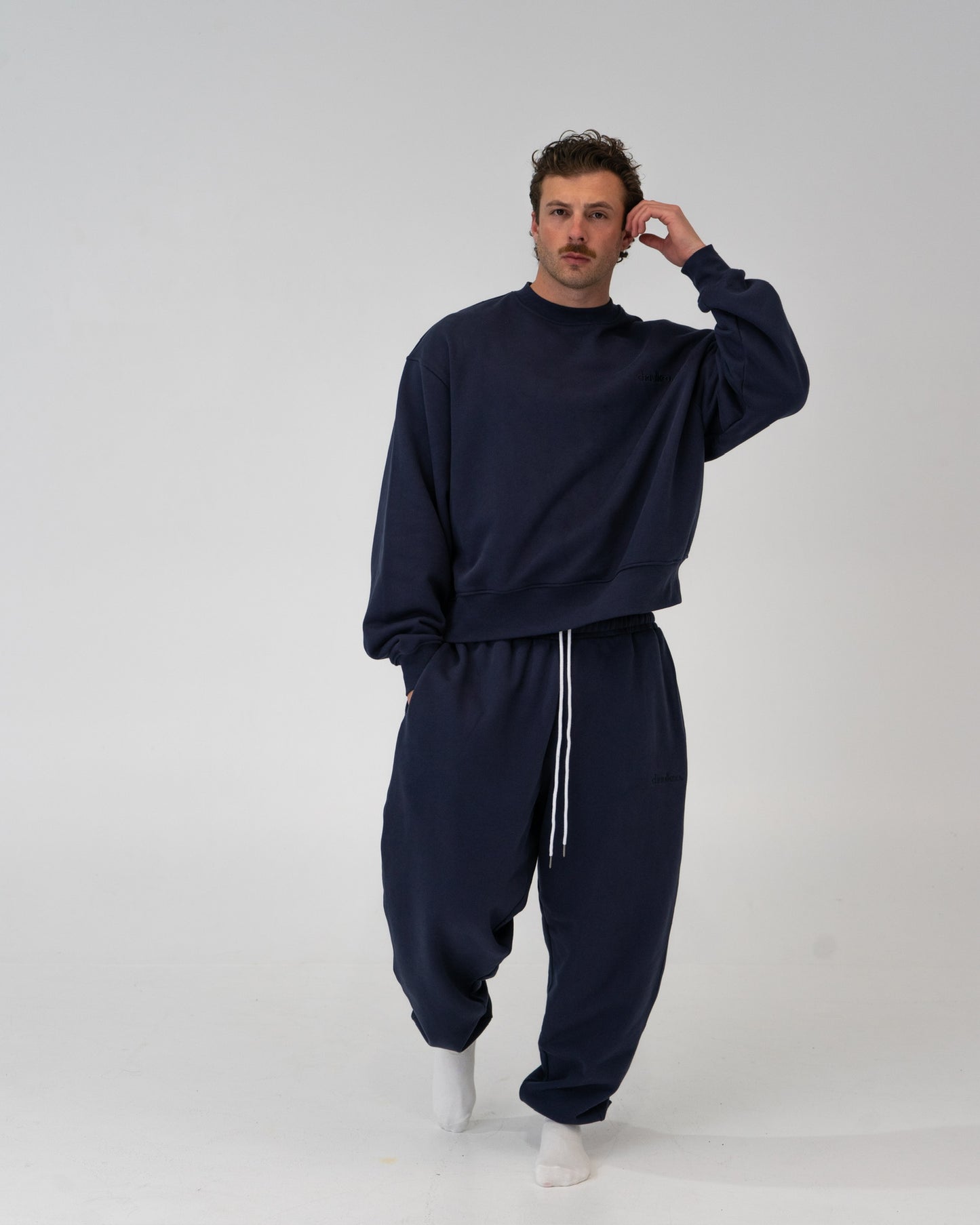 Lounge Track Pant Cuffed - NAVY