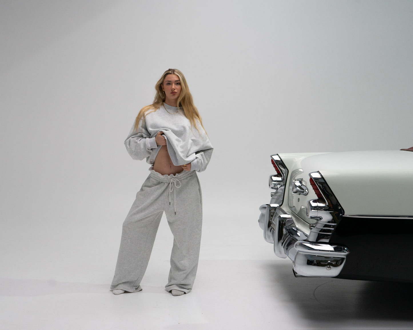 Lounge Track Pant Straight Leg - LIGHT GREY