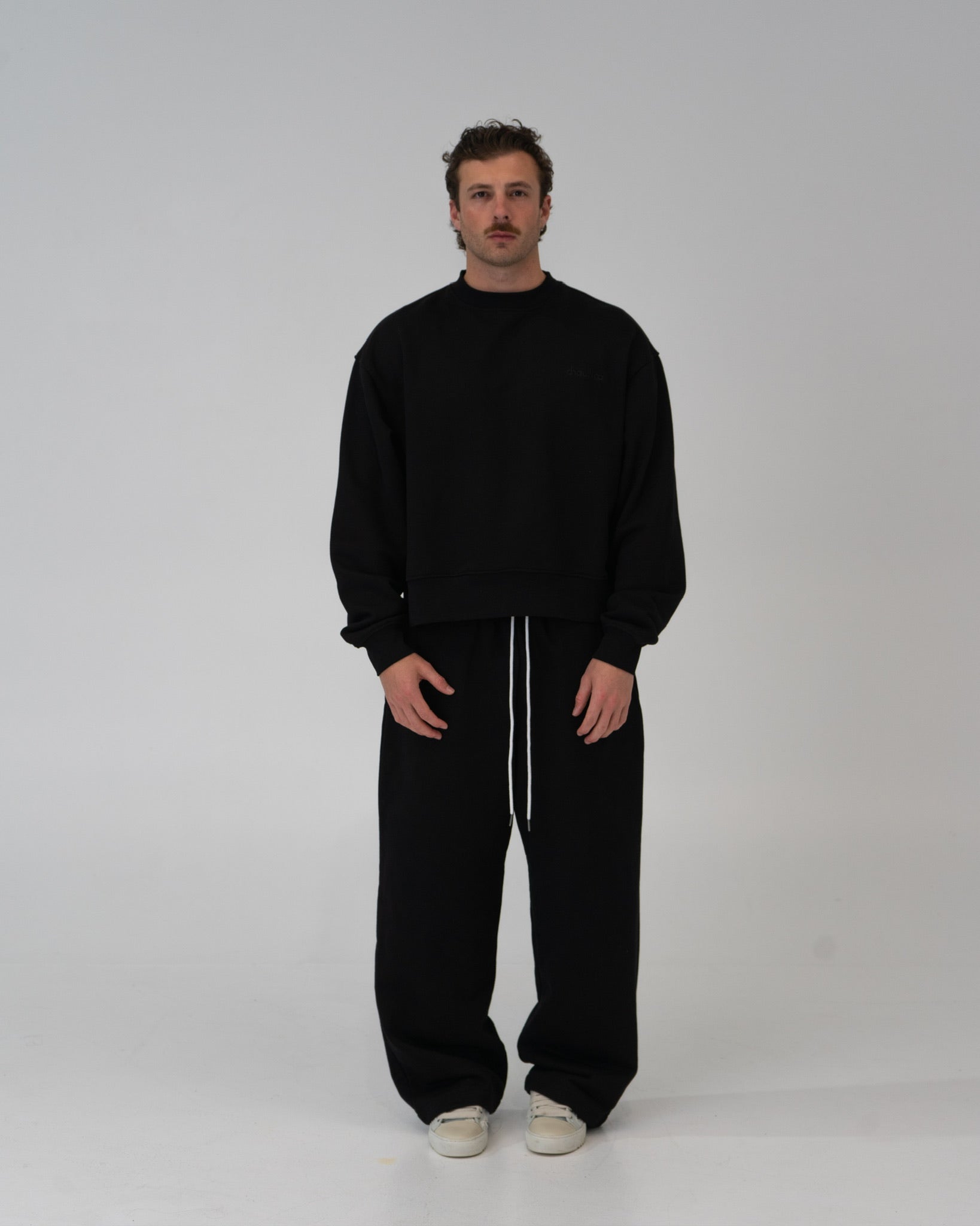 Lounge Track Pant Straight Leg - BLACK