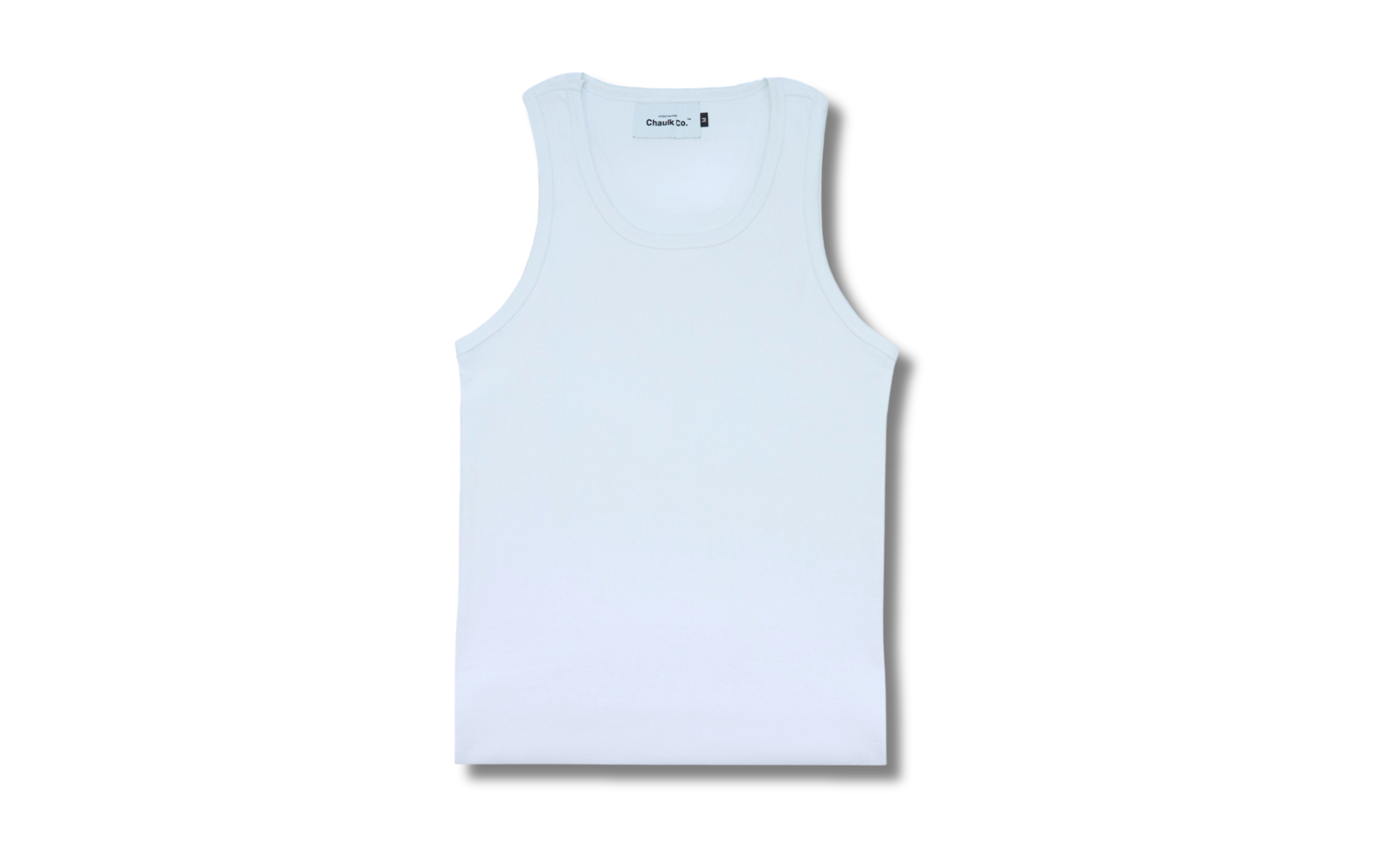 Ribbed Tank - White