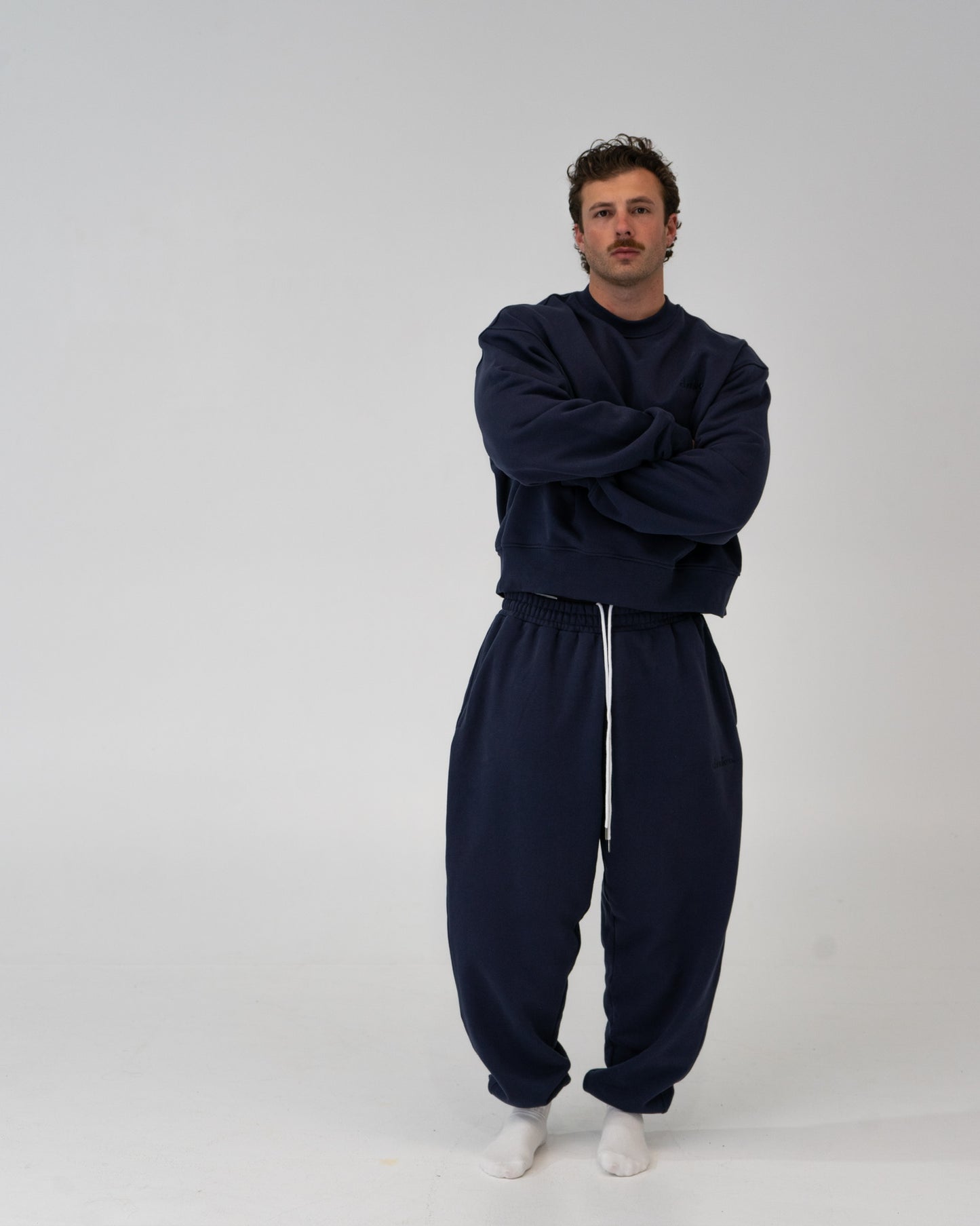 Lounge Track Pant Cuffed - NAVY