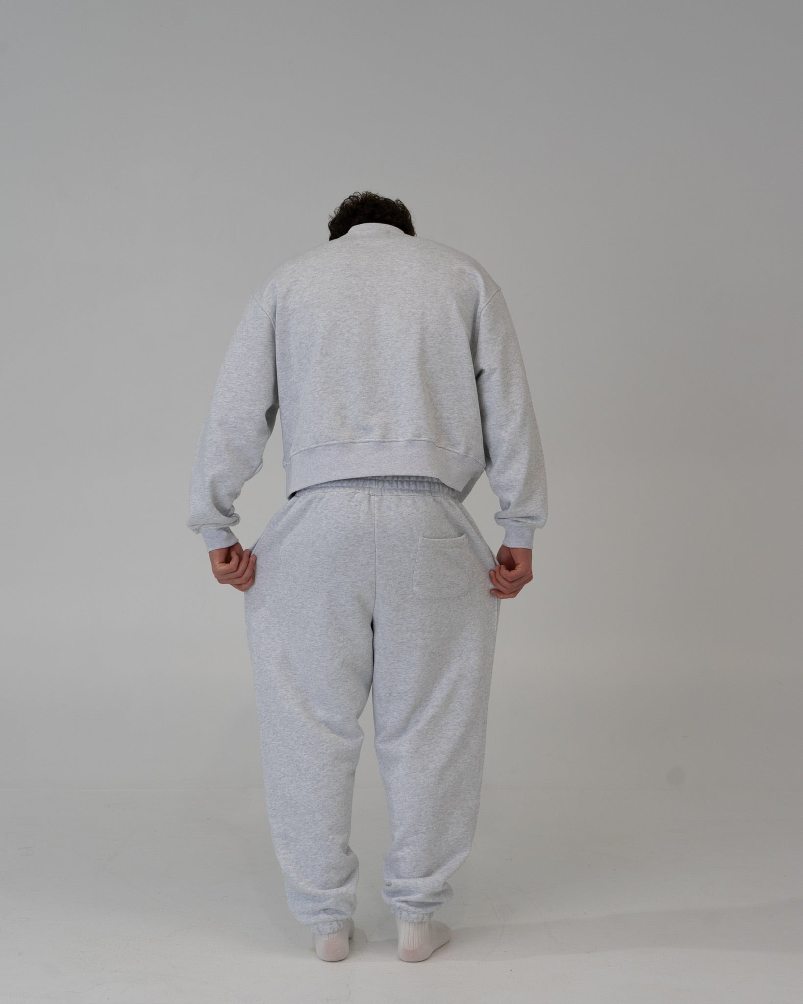Lounge Track Pant Cuffed - LIGHT GREY