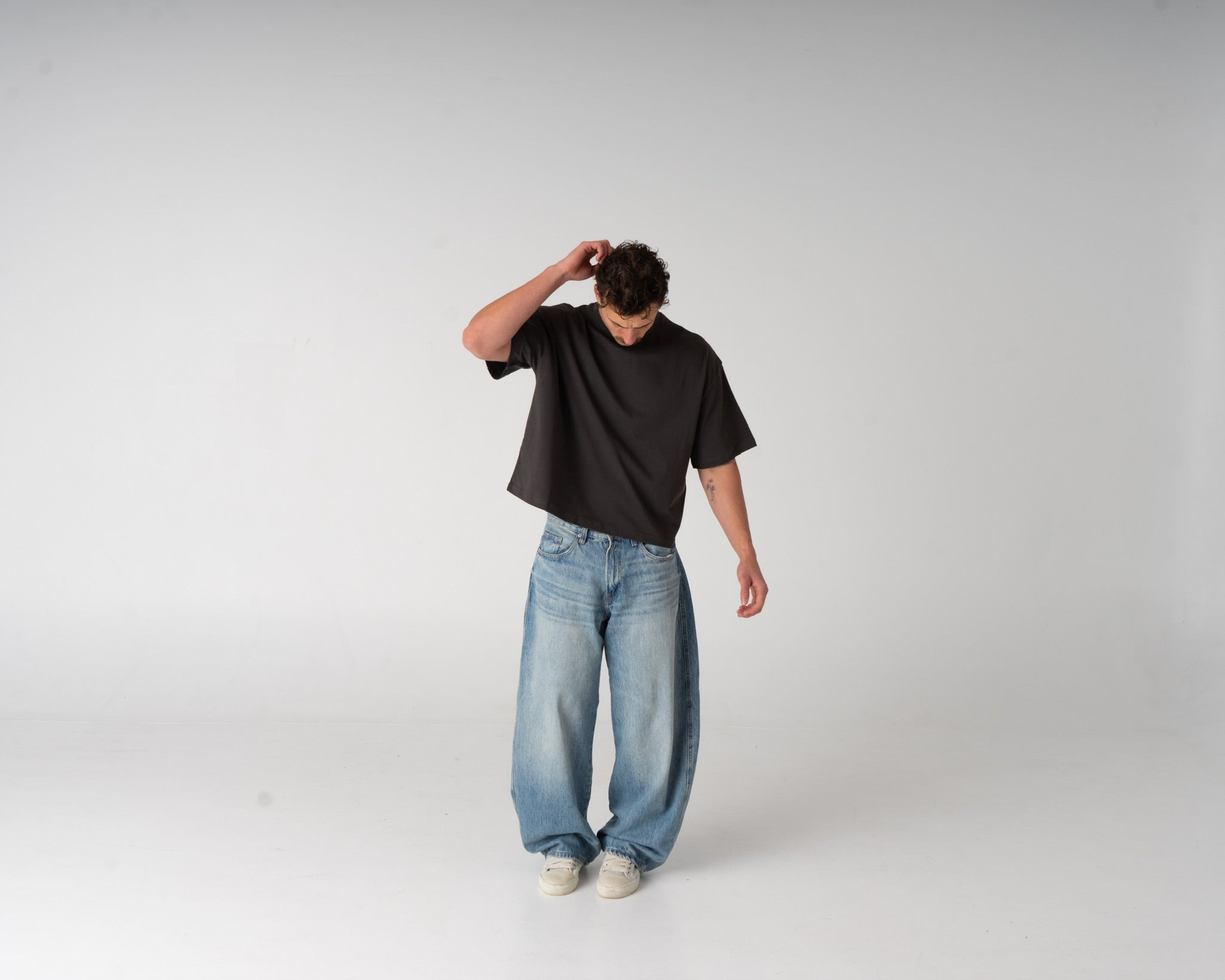 Cropped Tee - Charcoal