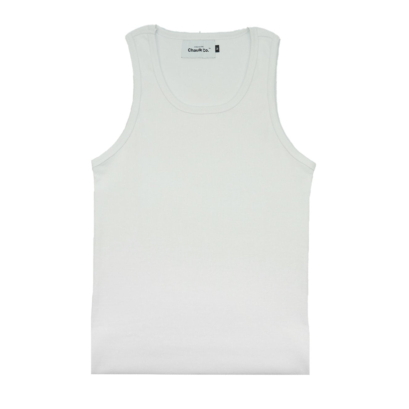 Ribbed Tank - White