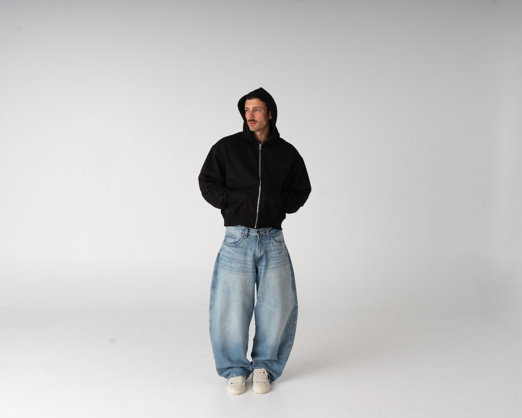 Lounge Zipped Hoodie - BLACK