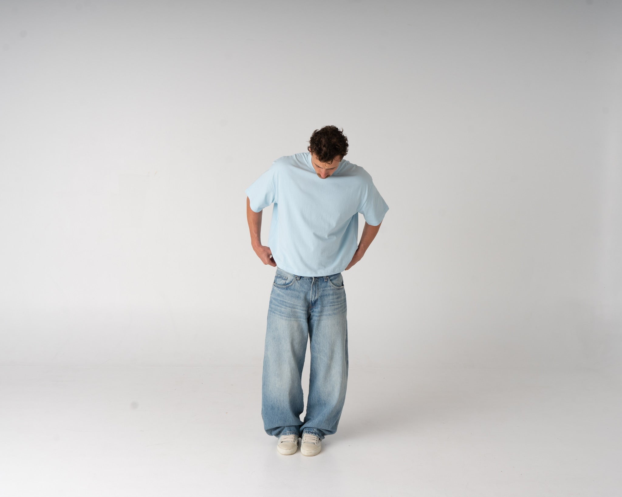Cropped Tee - Sky Blue