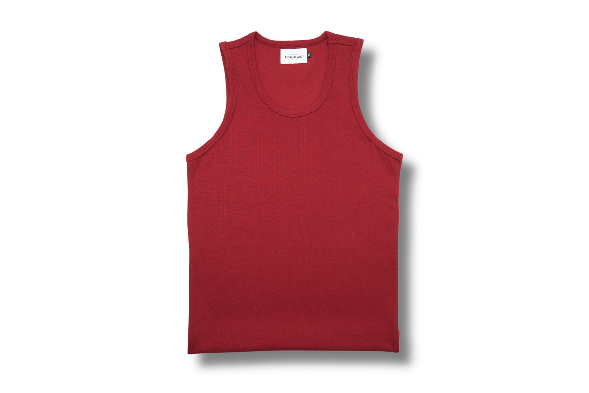Ribbed Tank - Red