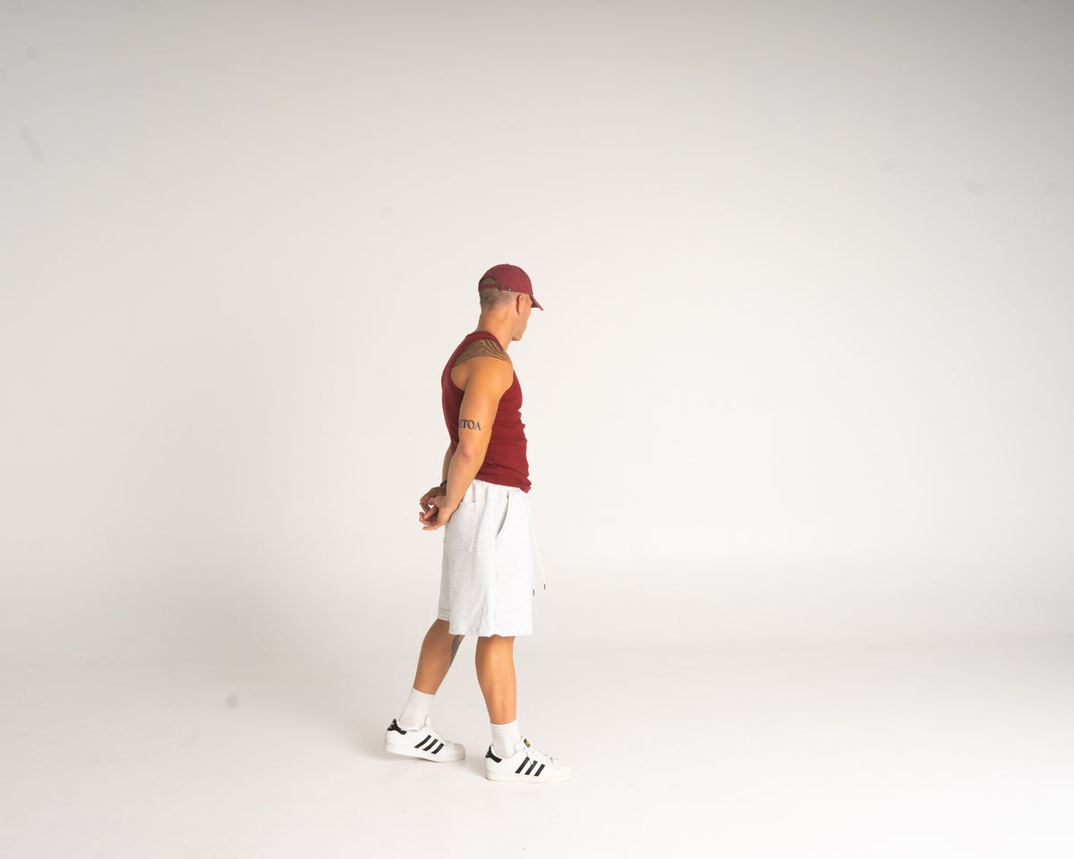 Ribbed Tank - Red