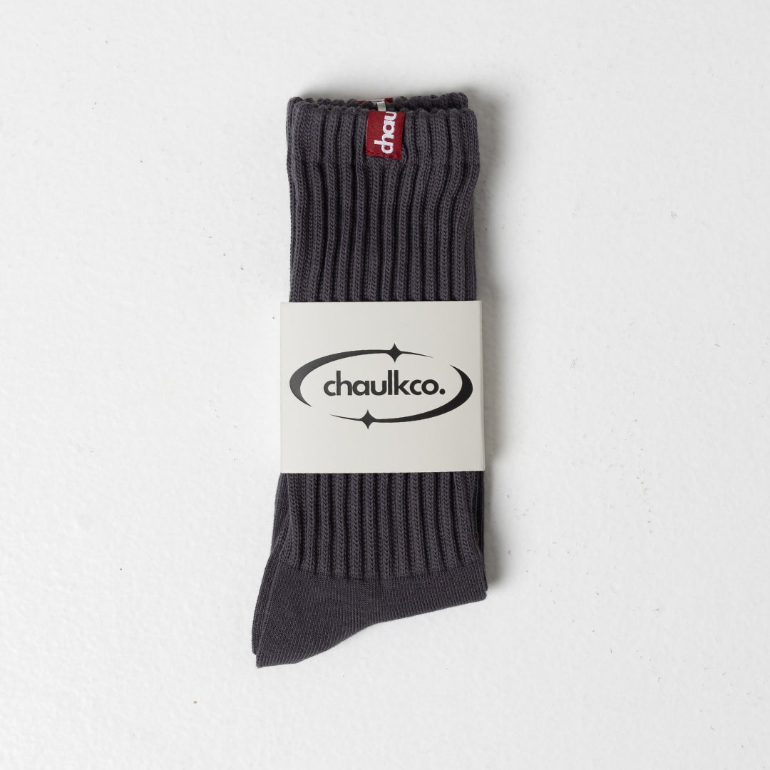 Signature Socks - Charcoal/Red