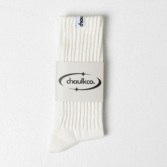 Signature Socks - White/White