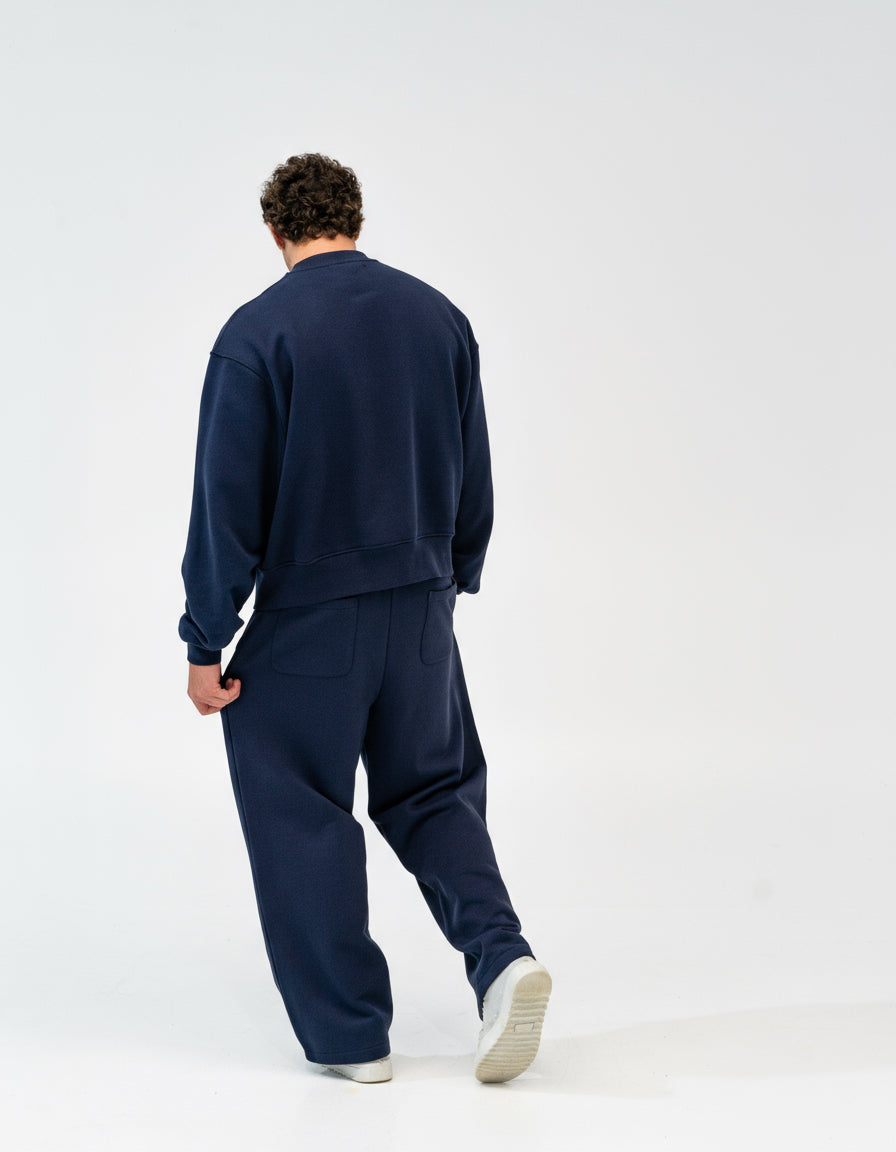 Lounge Track Pant Straight Leg - NAVY