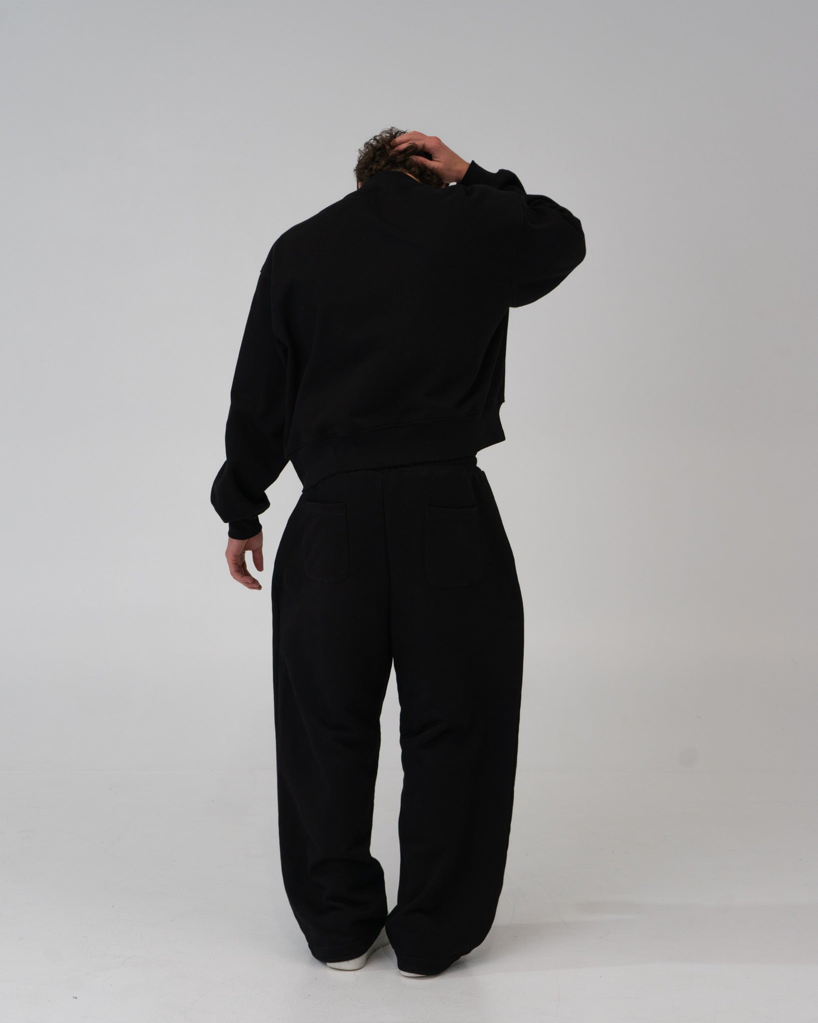 Lounge Track Pant Straight Leg  - BLACK