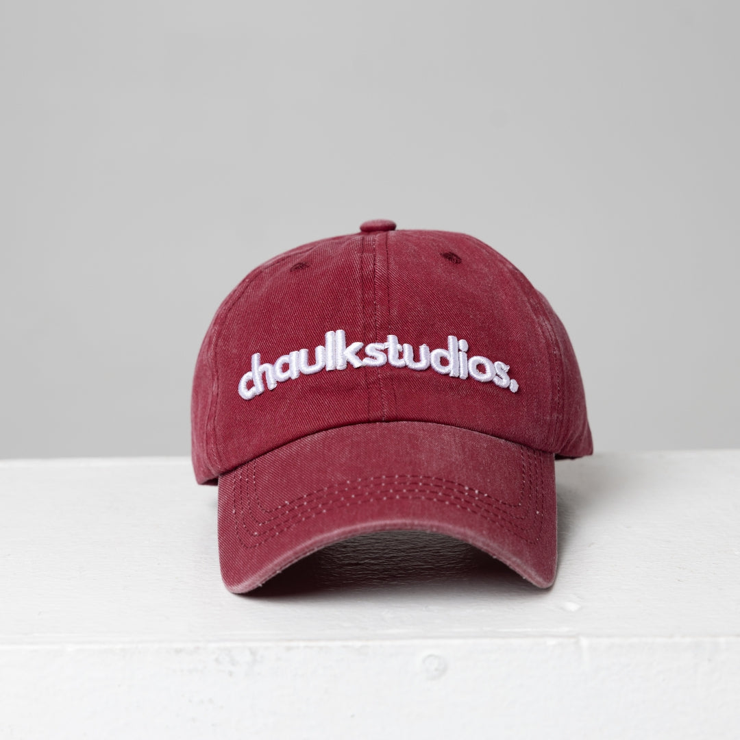 Chaulk Studio's Baseball Cap - Wine Red