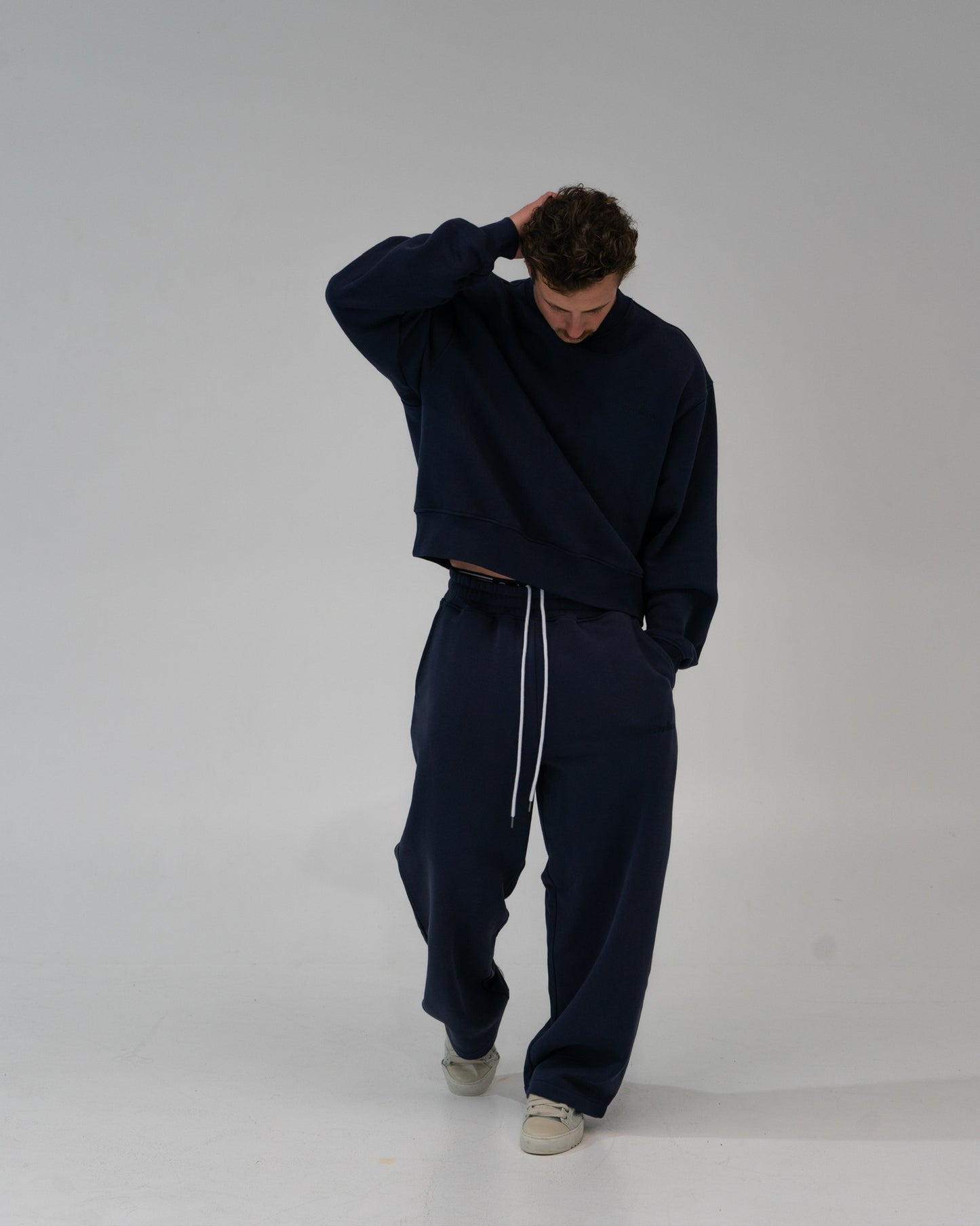 Lounge Track Pant Straight Leg - NAVY