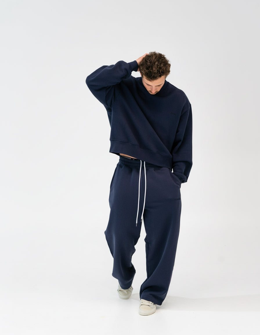 Lounge Track Pant Straight Leg - NAVY