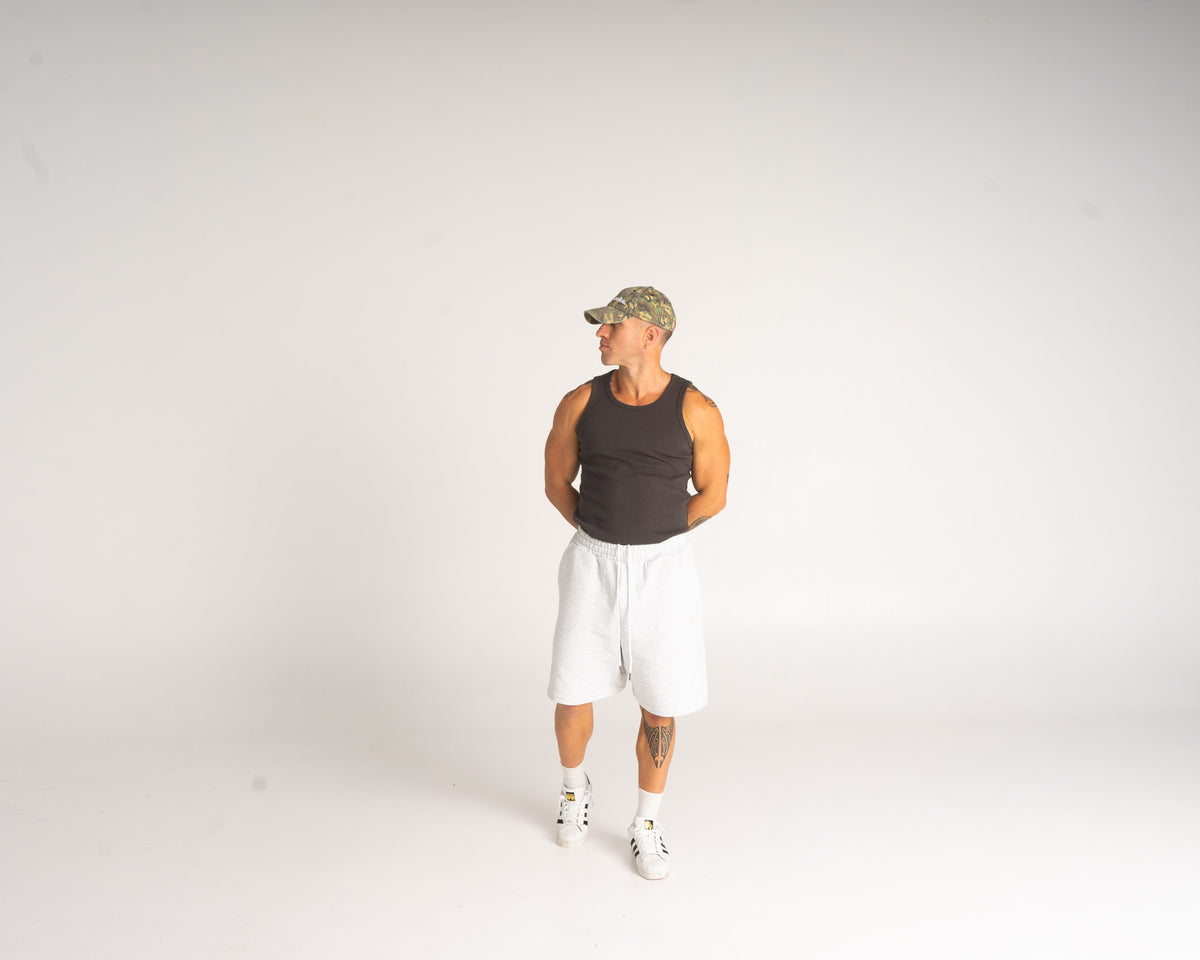 Ribbed Tank - Charcoal
