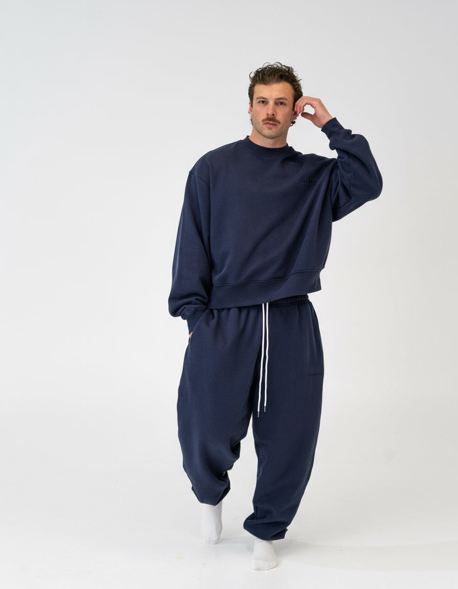 Lounge Track Pant Cuffed - NAVY