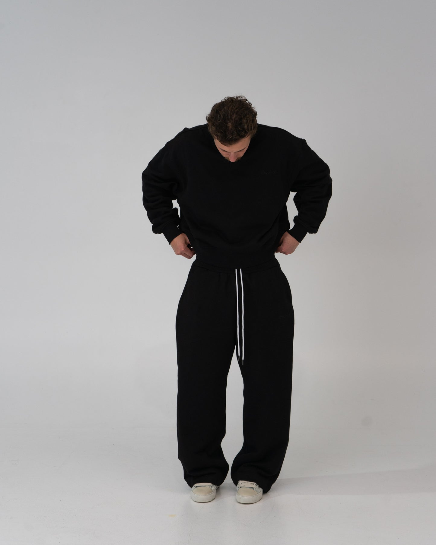 Lounge Track Pant Straight Leg  - BLACK