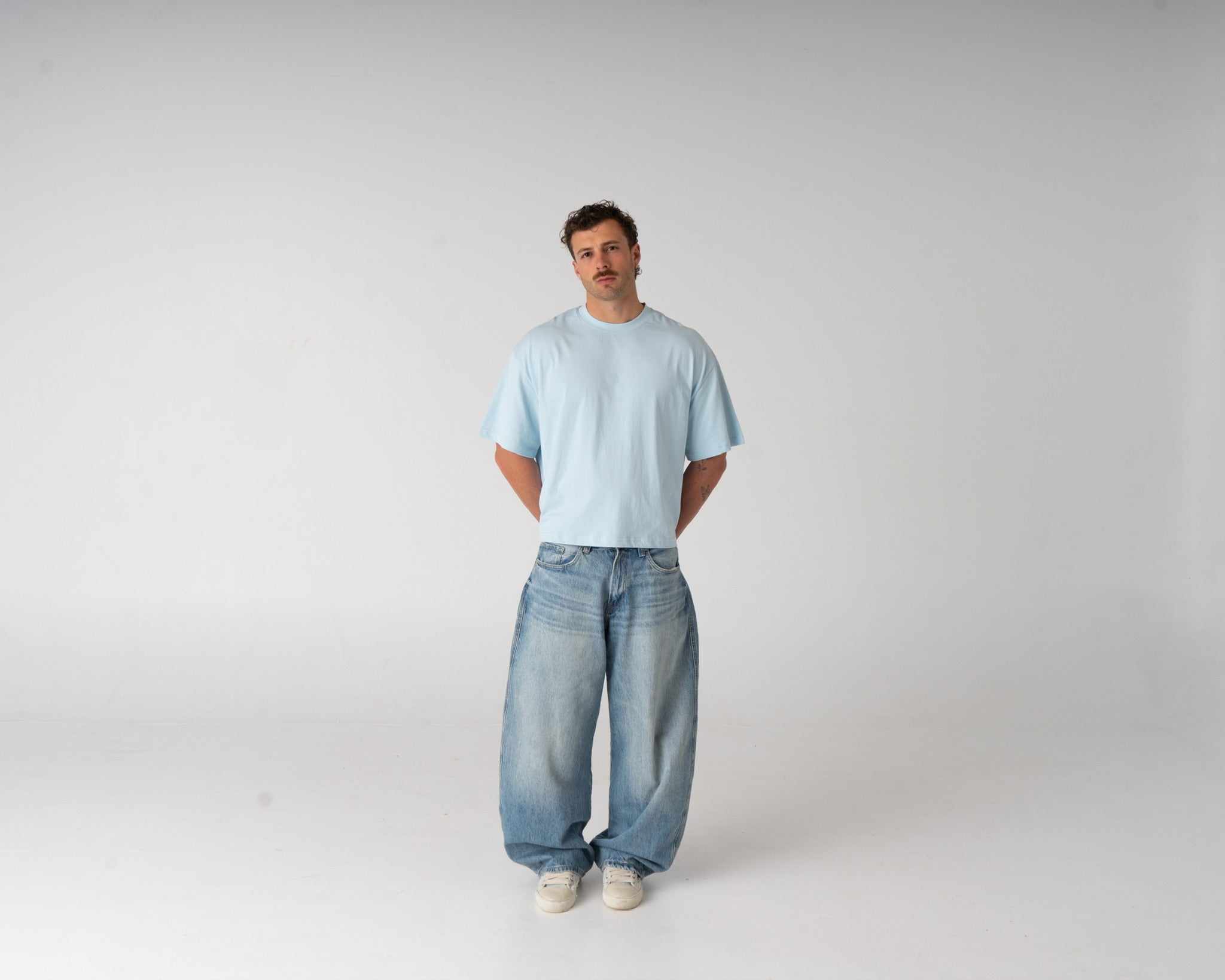 Cropped Tee - Sky Blue