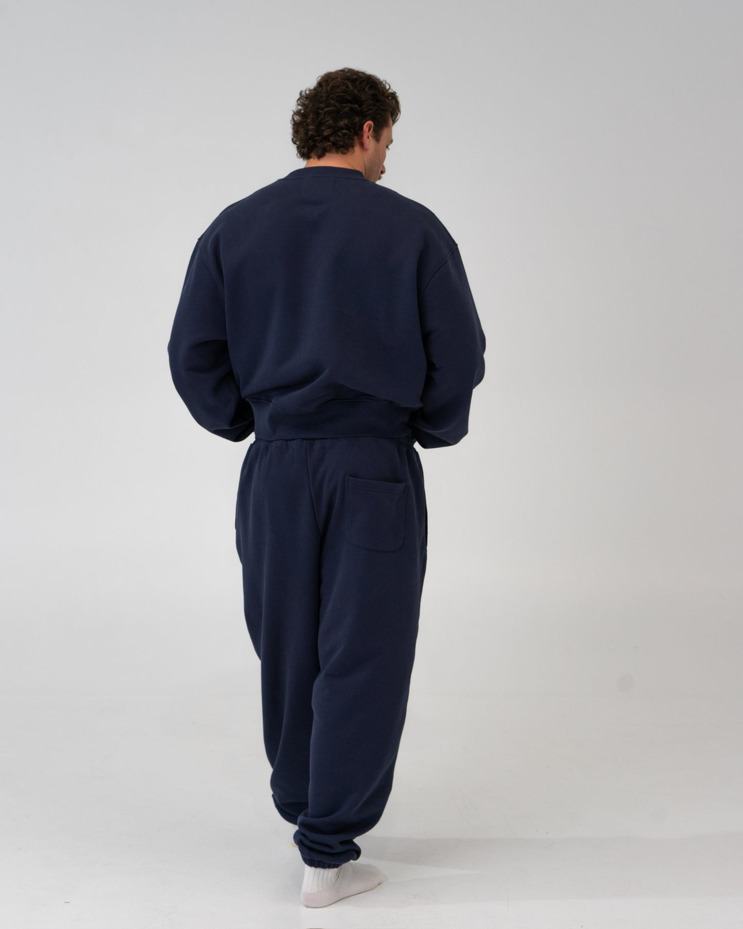 Lounge Track Pant Cuffed - NAVY