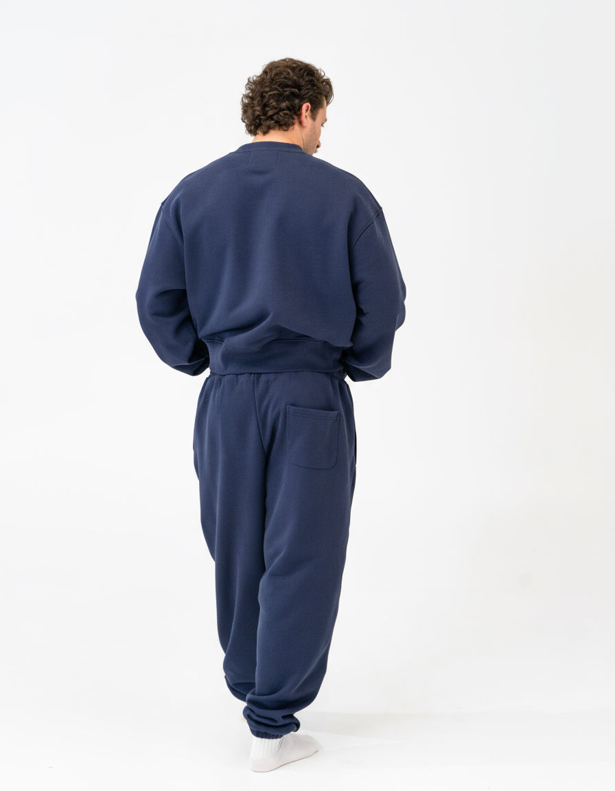 Lounge Track Pant Cuffed - NAVY