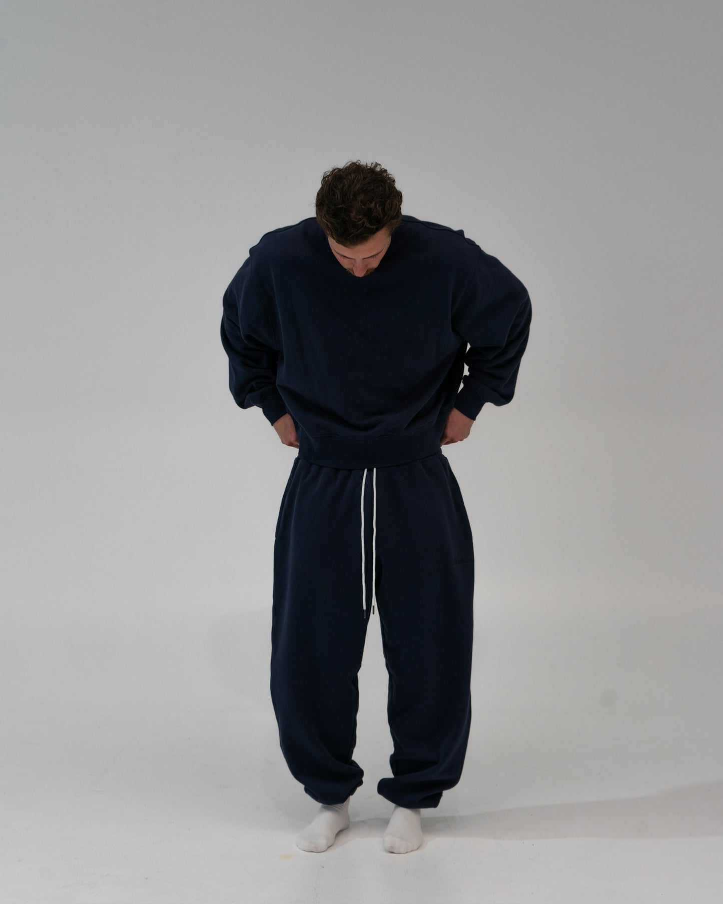 Lounge Track Pant Cuffed - NAVY