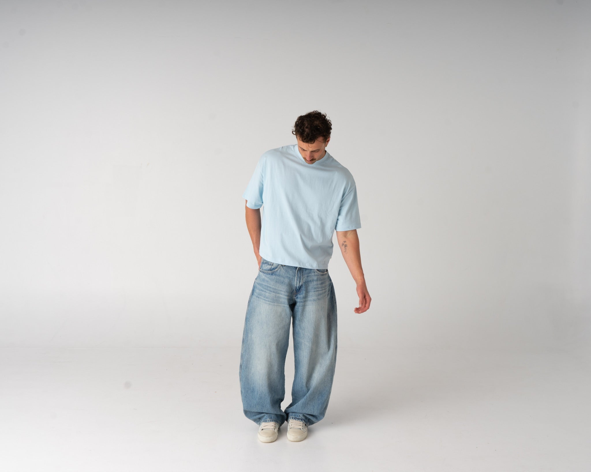 Cropped Tee - Sky Blue