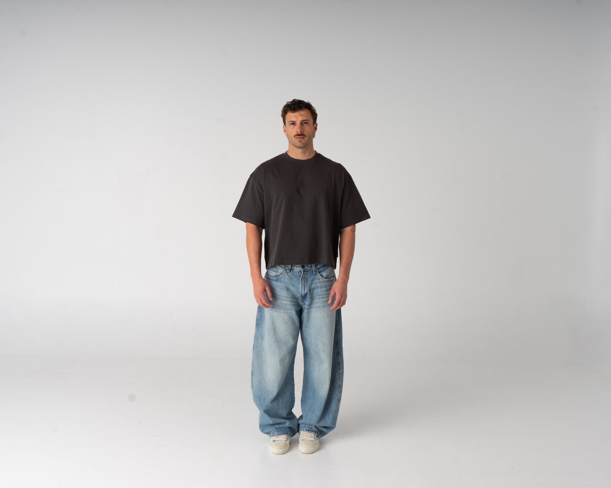 Cropped Tee - Charcoal