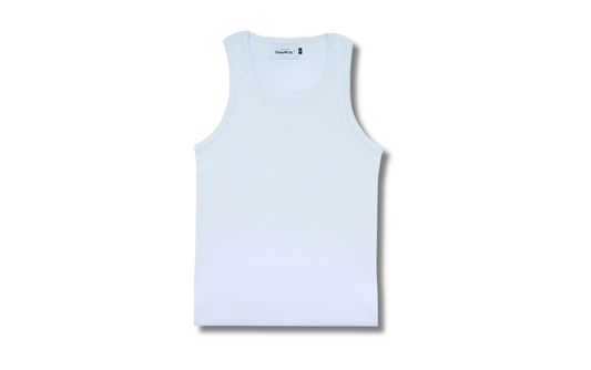 Ribbed Tank - White