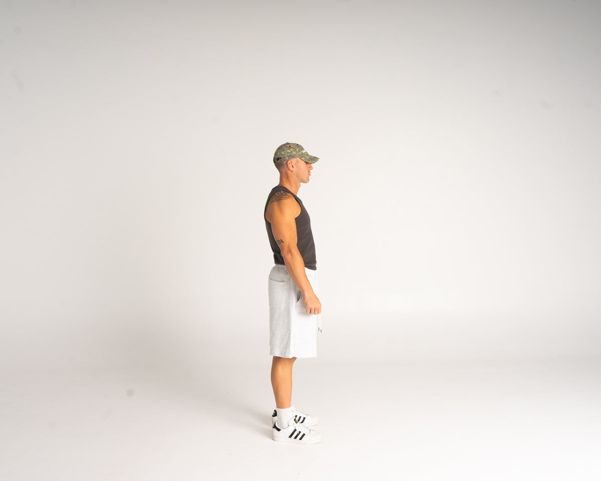 Ribbed Tank - Charcoal