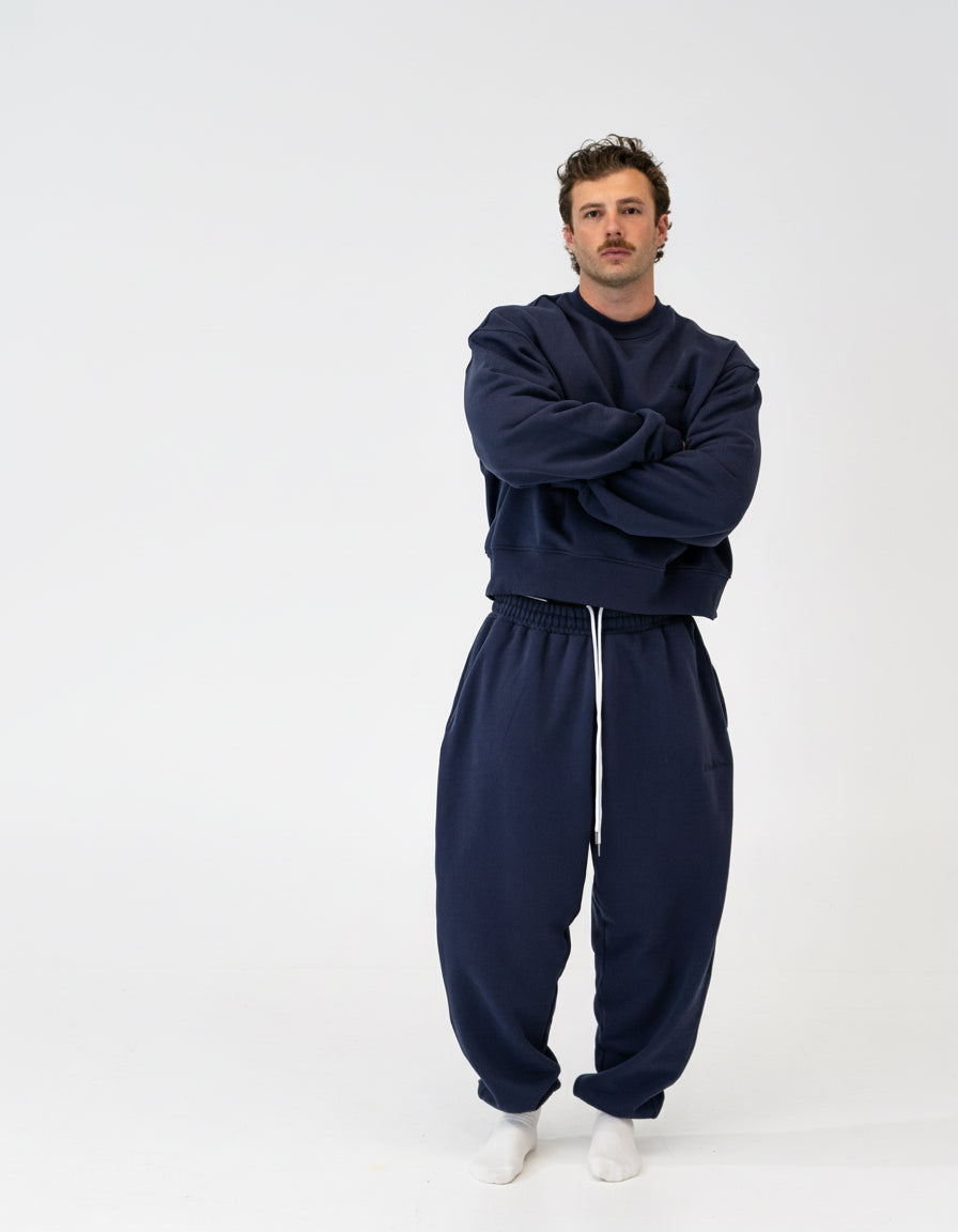 Lounge Track Pant Cuffed - NAVY