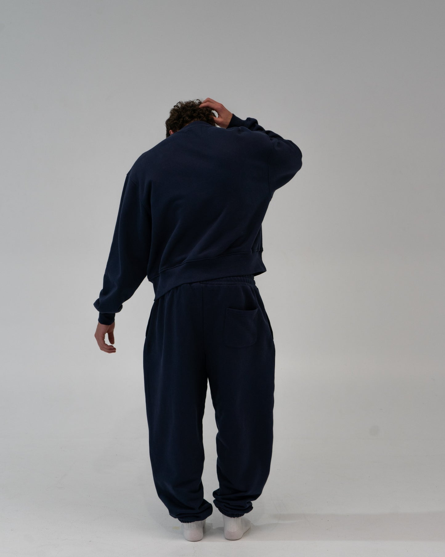 Lounge Track Pant Cuffed - NAVY