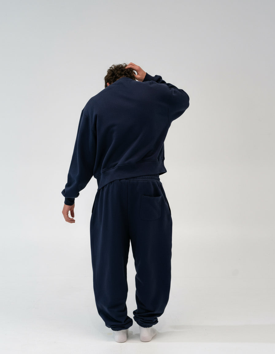 Lounge Track Pant Cuffed - NAVY