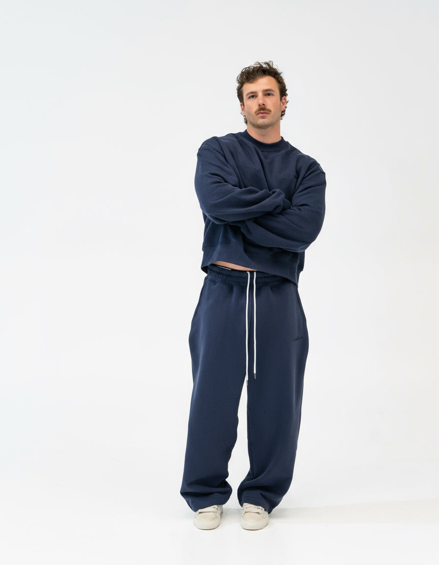 Lounge Track Pant Straight Leg - NAVY