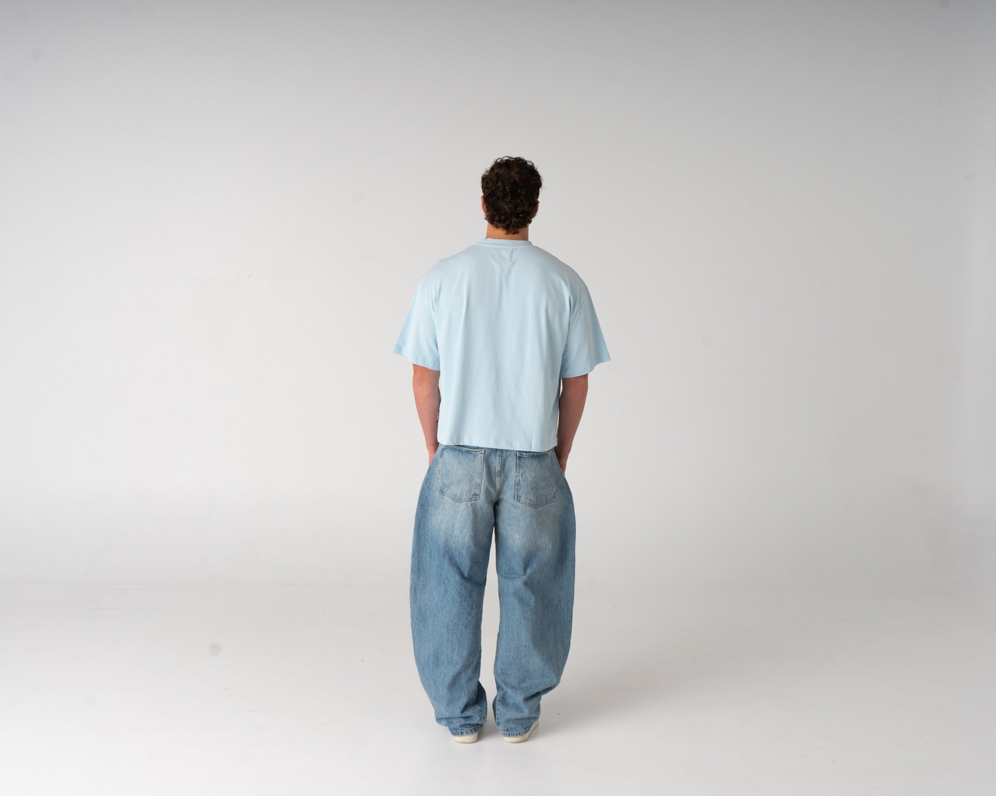 Cropped Tee - Sky Blue