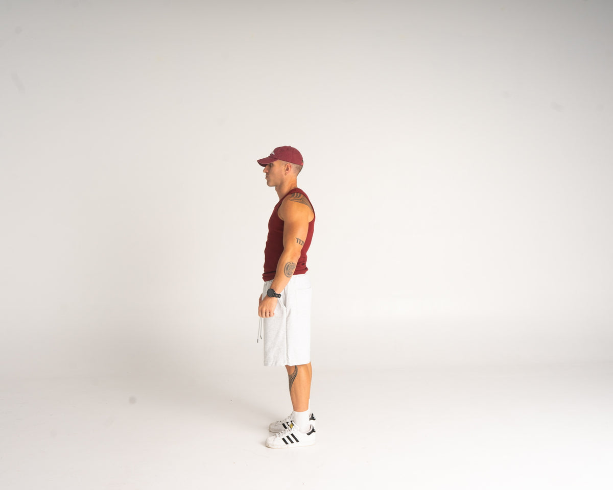 Ribbed Tank - Red