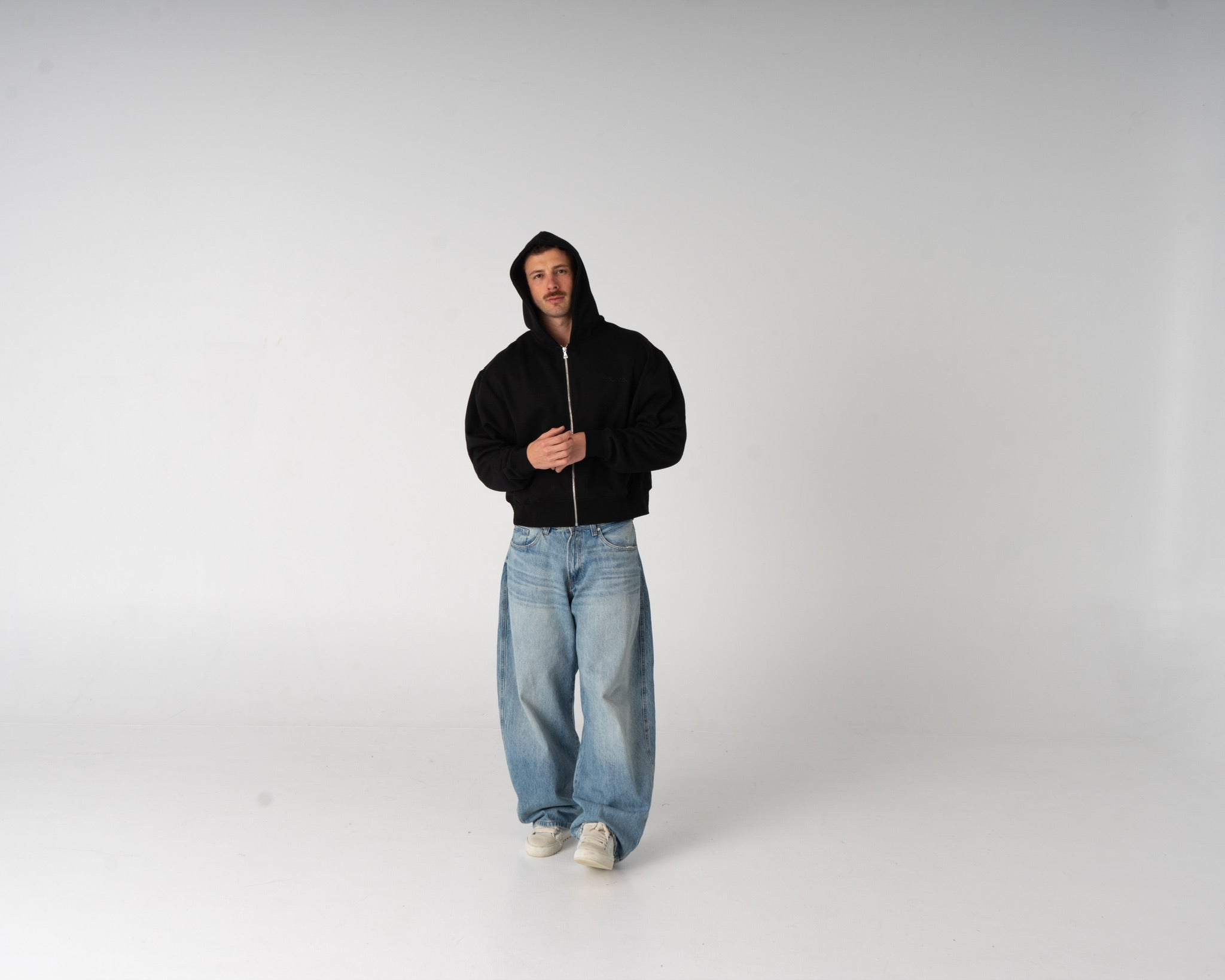 Lounge Zipped Hoodie - BLACK