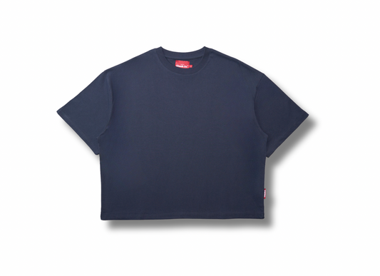 Cropped Tee - Navy