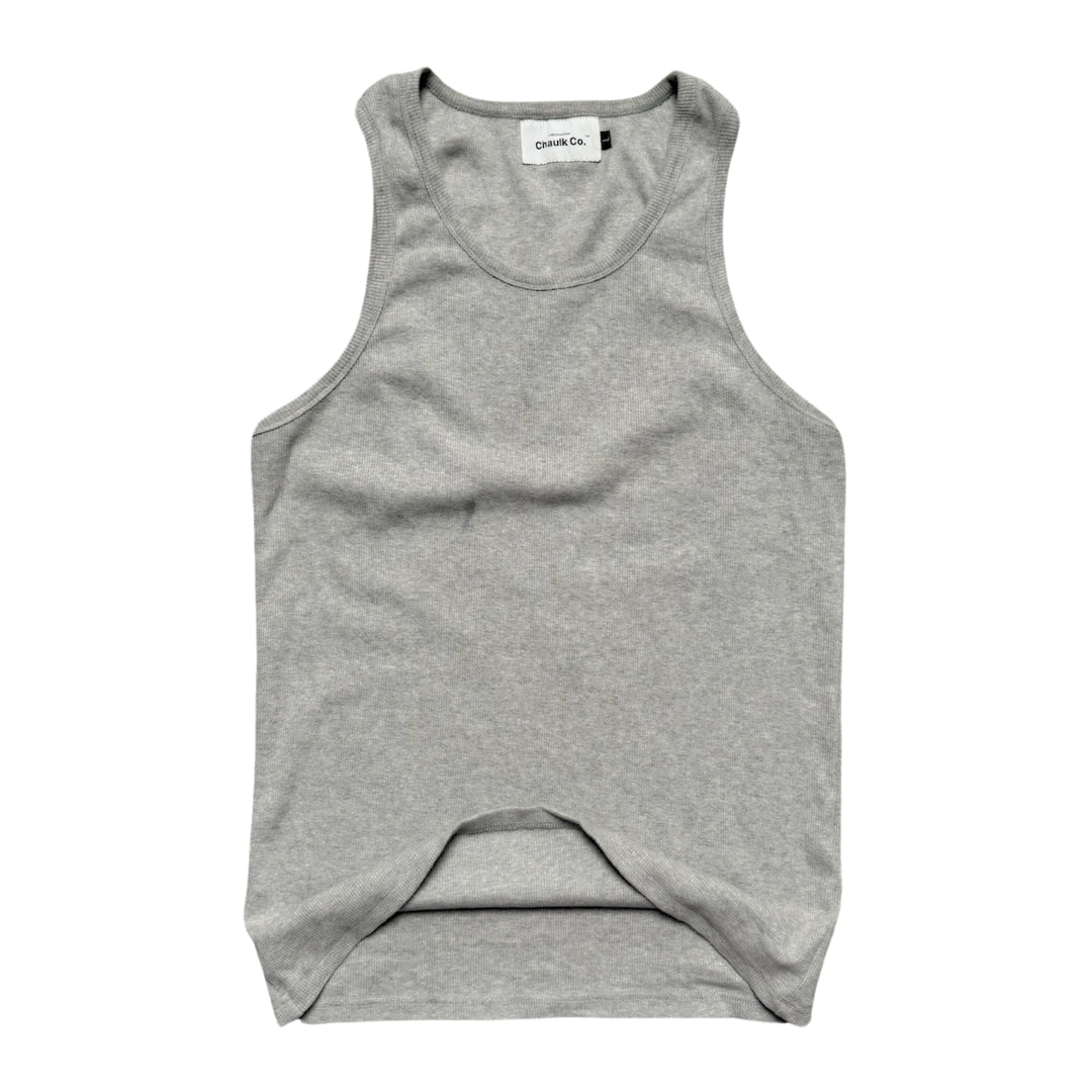 Ribbed Tank - Grey – Chaulk Co.