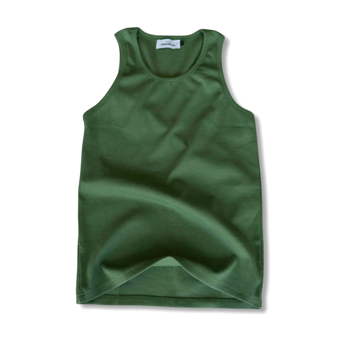 Ribbed Tank - Fern