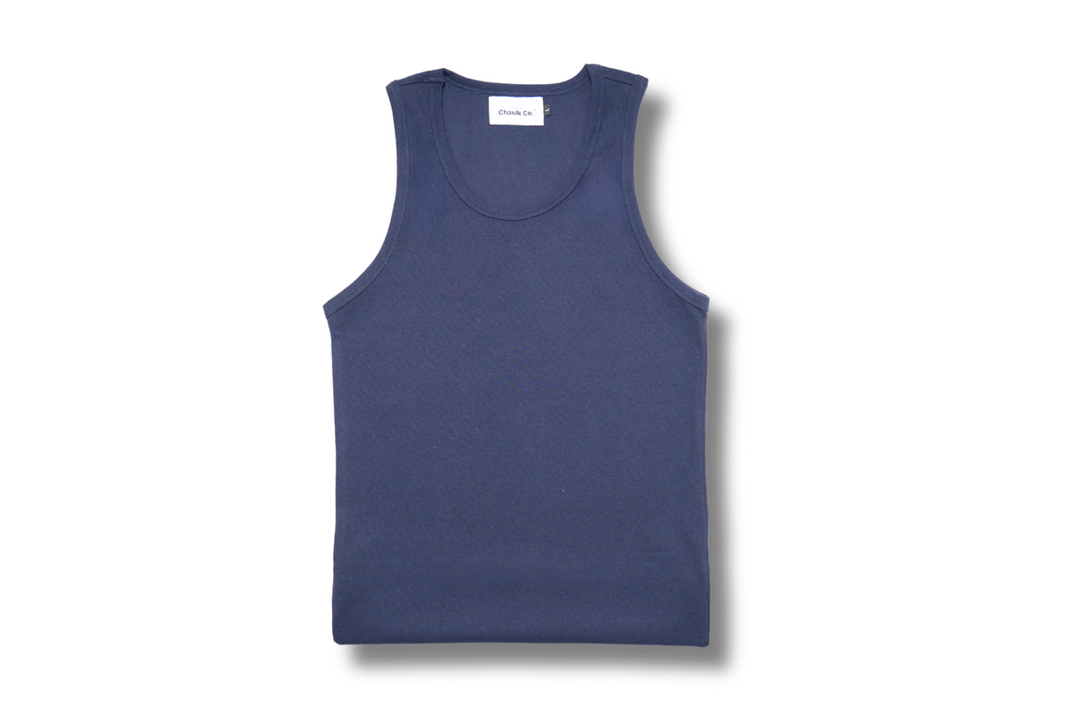 Ribbed Tank - Navy