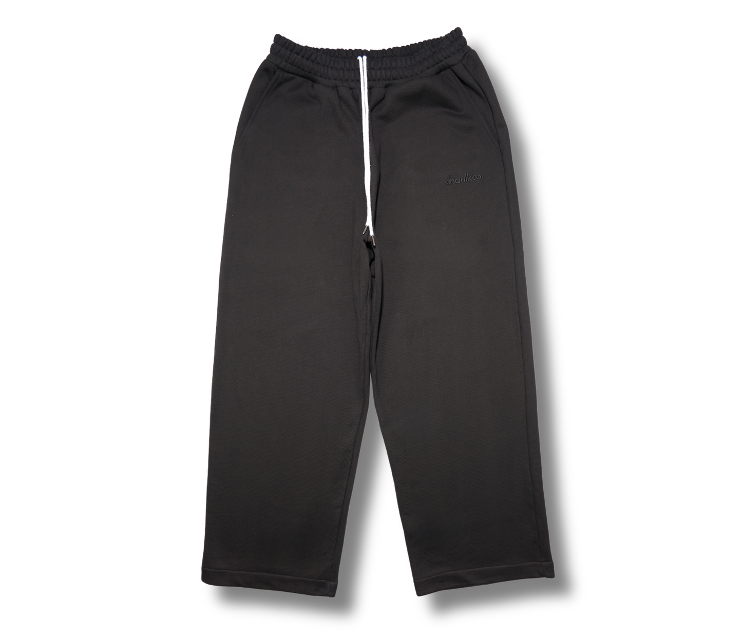 Lounge Track Pant Straight Leg  - BLACK